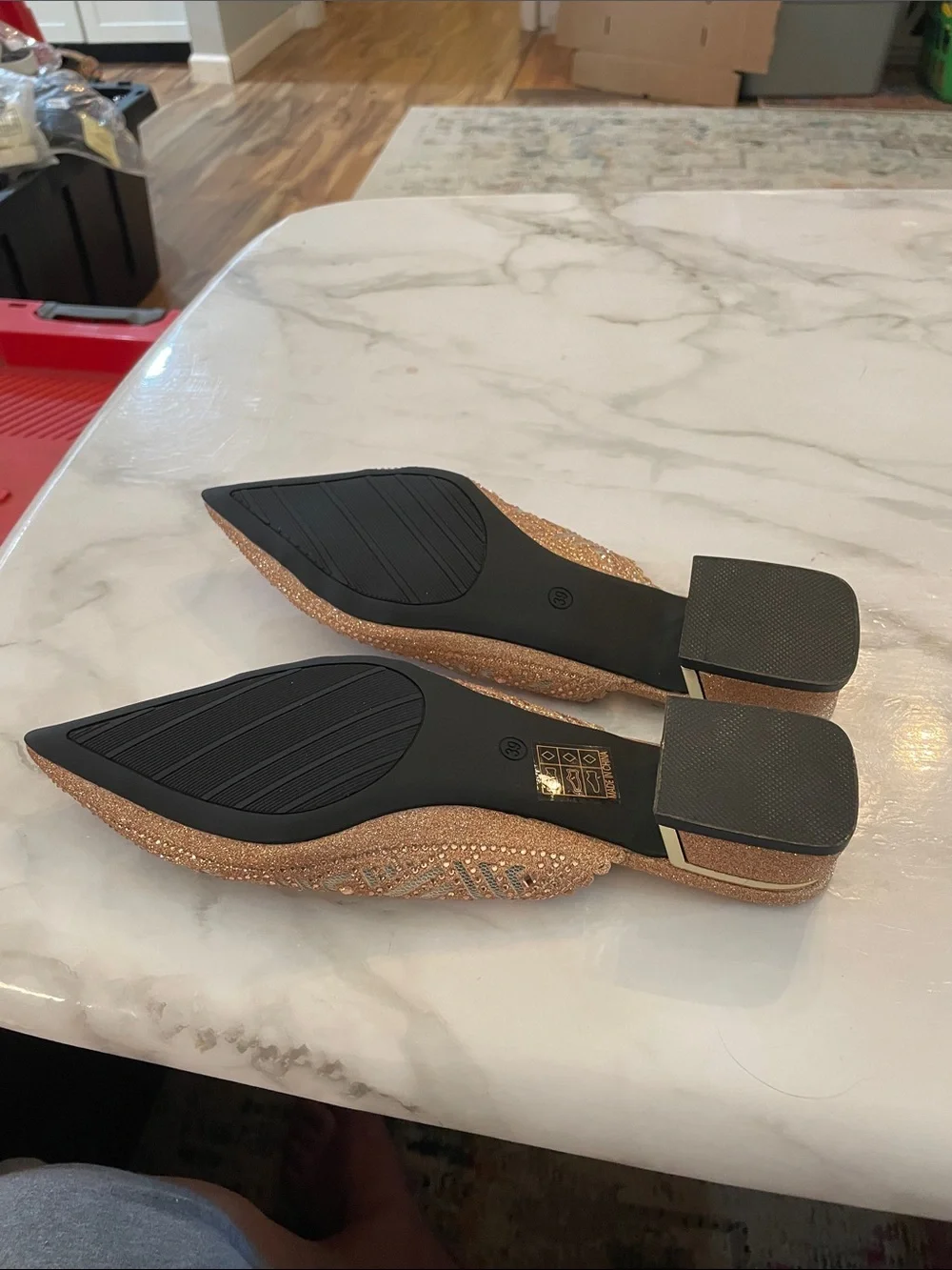 Pink flats